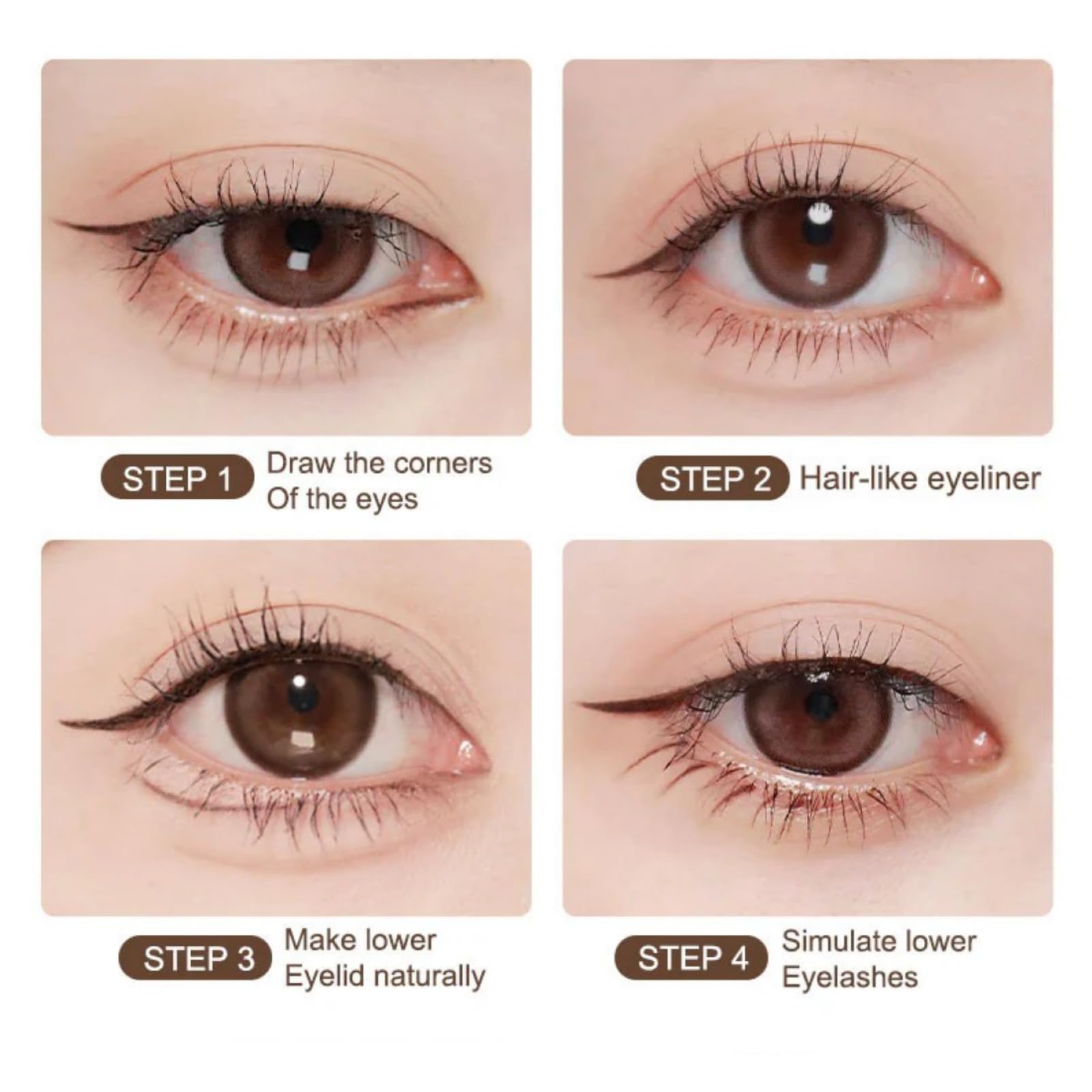JUDYDOLL deep brown swatch shows natural, versatile color for everyday looks.