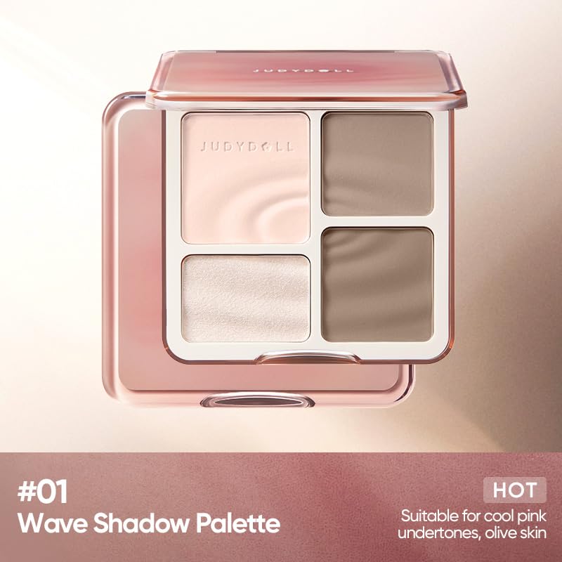 JUDYDOLL Highlight & Contour Palette blendable powder creates a natural finish