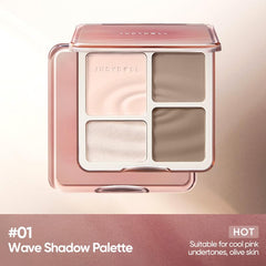 JUDYDOLL Highlight & Contour Palette blendable powder creates a natural finish