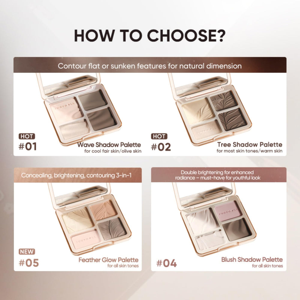 JUDYDOLL Highlight & Contour Palette buildable color for day to night looks