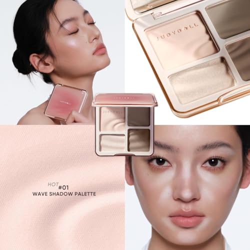 JUDYDOLL Highlight & Contour Palette slim mirrored compact for quick touch ups