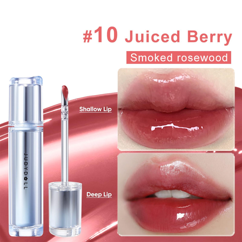 Judydoll Ice Watery Lip Gloss 2.4g packaging fits in a small bag.