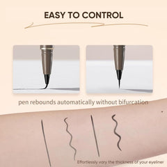 JUDYDOLL Ultra-Fine Eyeliner black swatch shows rich color payoff