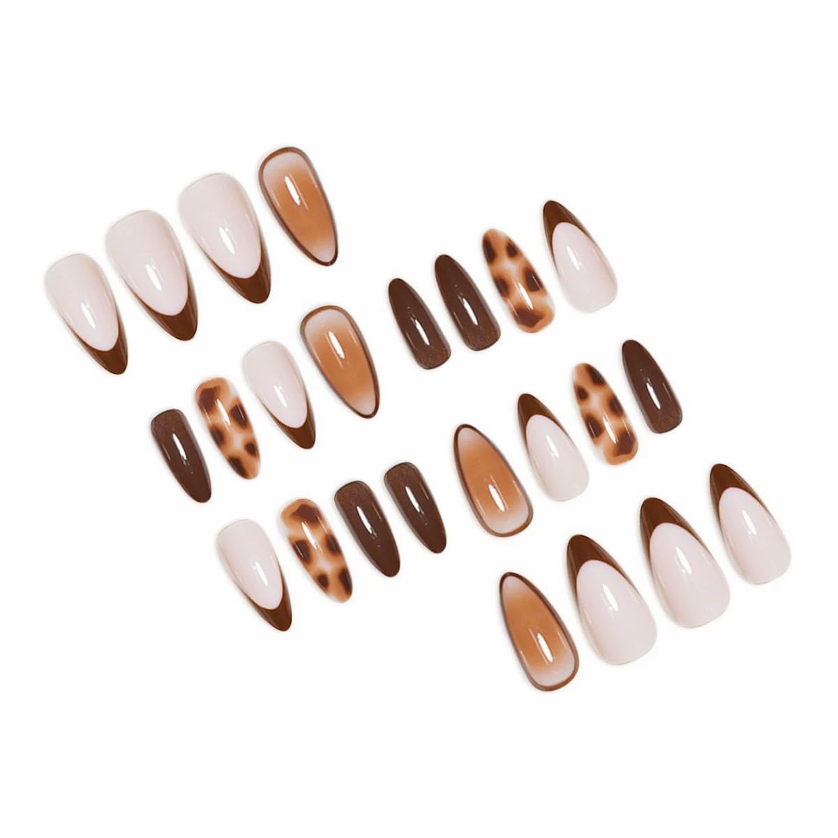 JUGGSSA almond press on nails square cuticle seam for natural look and comfort.