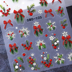 JUGGSSA snowflake-pattern nail stickers enable easy seasonal nail art this winter.