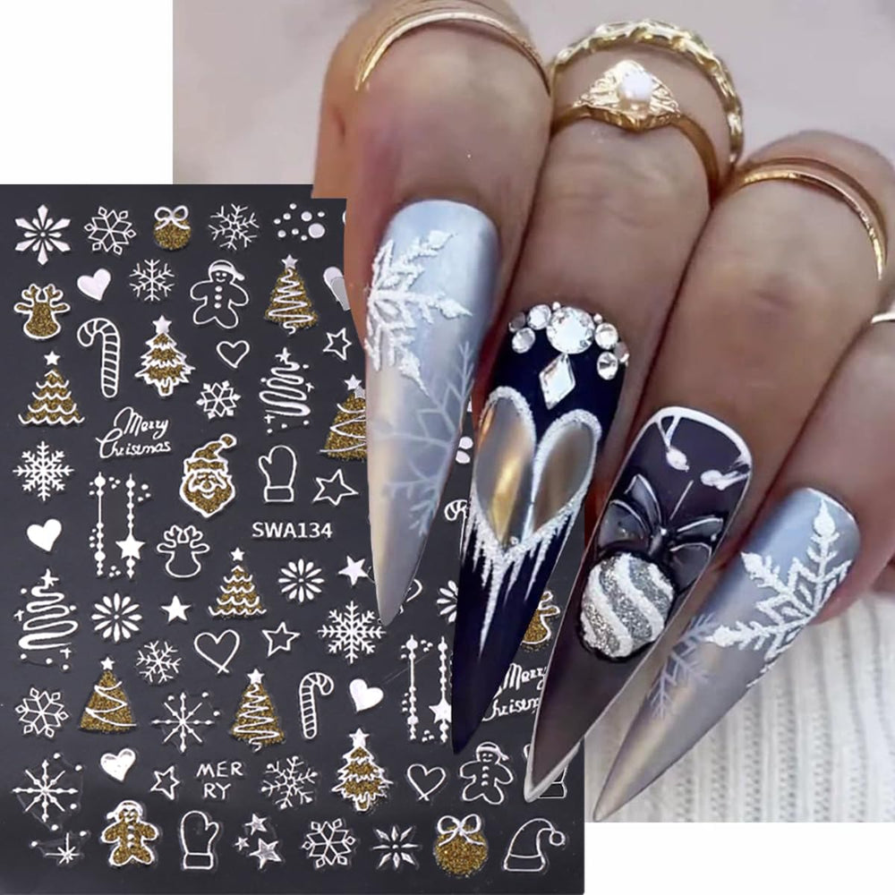 juggssa christmas nail stickers elk design brings woodland charm to nails