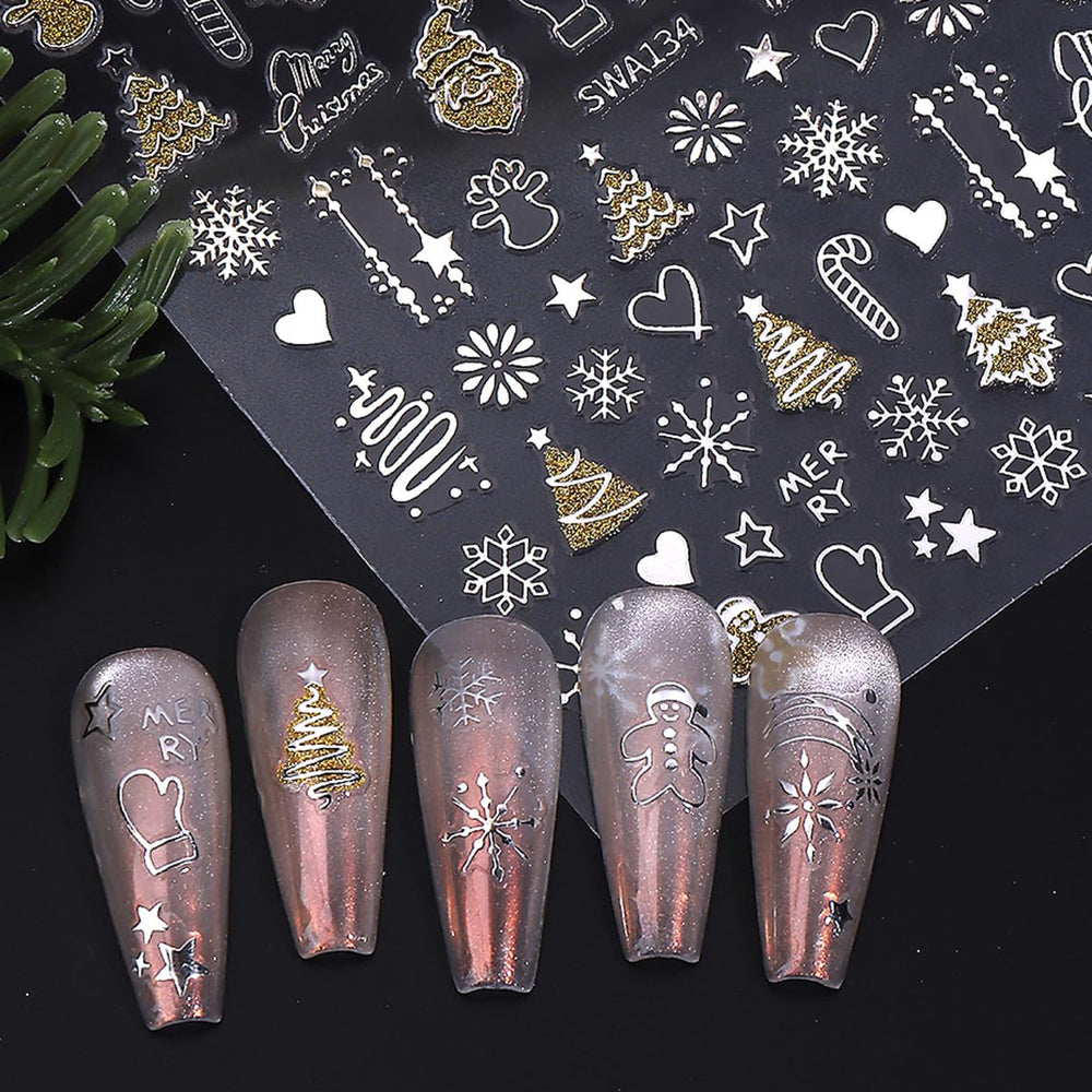 juggssa christmas nail stickers holiday-patterns versatile decor for nails and crafts