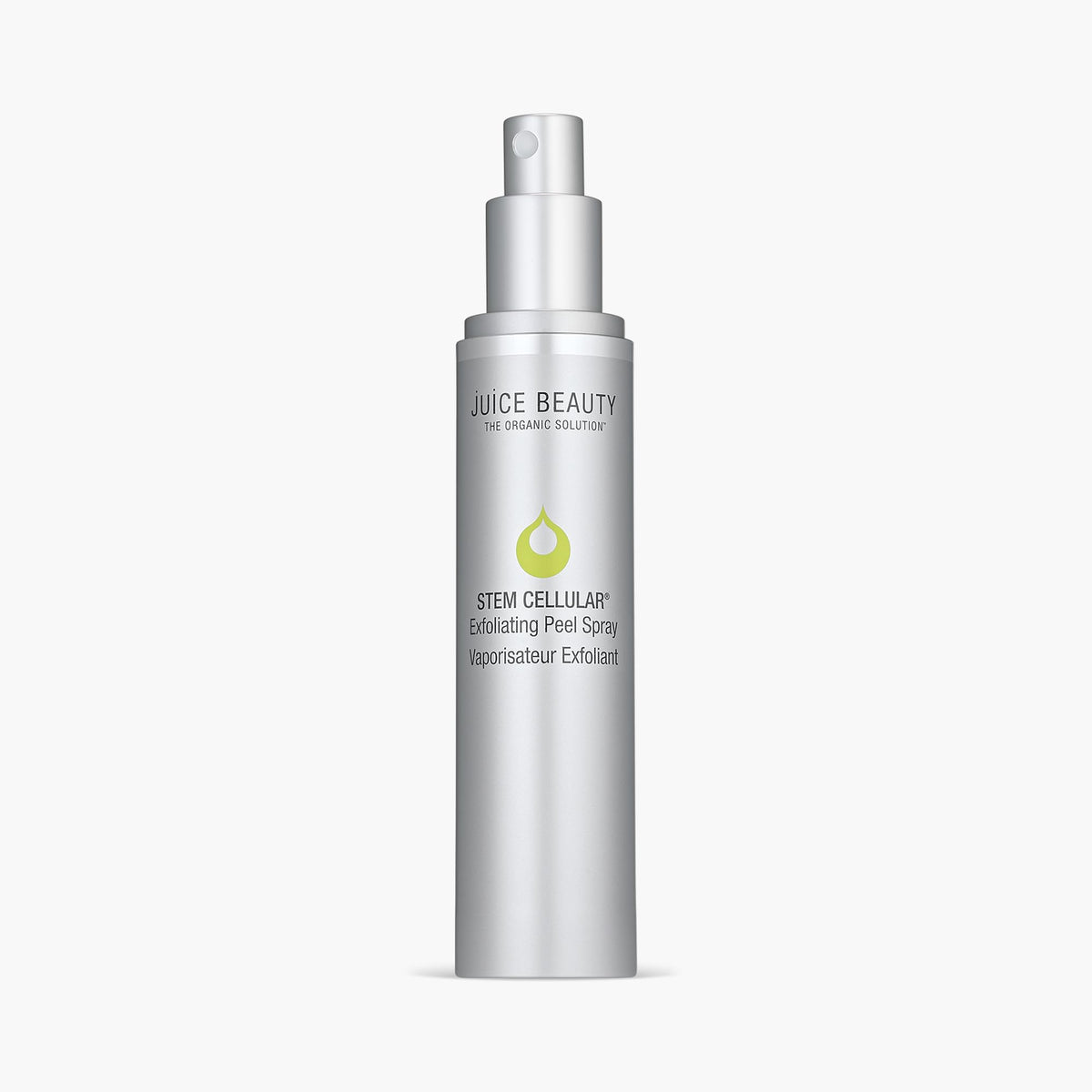 Juice Beauty Stem Cellular Exfoliating Peel Spray bottle delivering instant exfoliation for smoother skin.