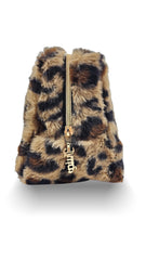 Juicy Couture leopard-print makeup case fits in luggage for weekend getaways.
