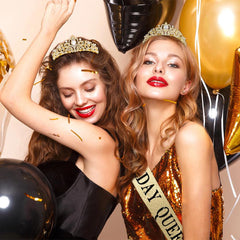 Jukeios women's crown with combs for secure wear during celebrations.