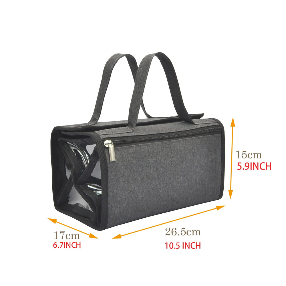 Jula Vance 4-in-1 clear pouches arranged for quick access