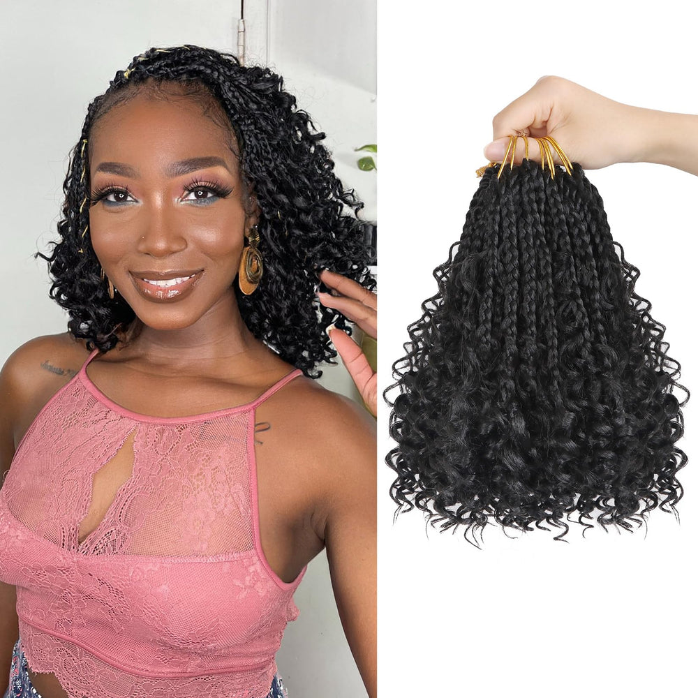 Julen Goddess Box Braids 8inch top view shows full, lightweight style for everyday wear.