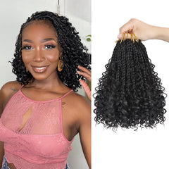 Julen Goddess Box Braids 8inch top view shows full, lightweight style for everyday wear.