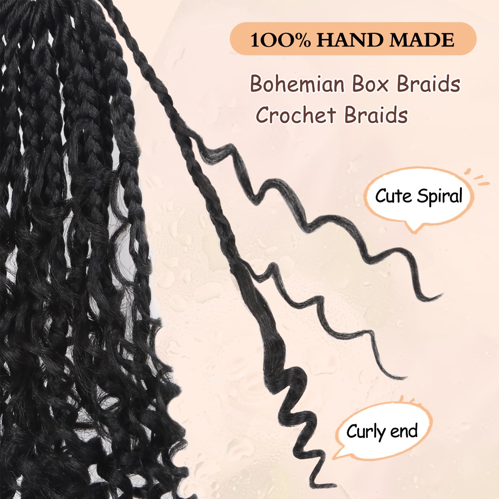 Julen Goddess Box Braids soft fiber texture offers comfortable wear and natural sheen.