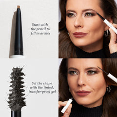 Julep Brow 101 swatch in dark brown shows natural shade and buildable color.
