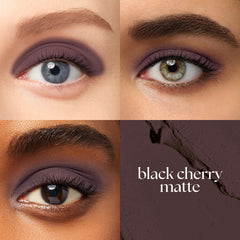 Julep Eyeshadow 101 Black Cherry Matte swatch reveals rich burgundy shade