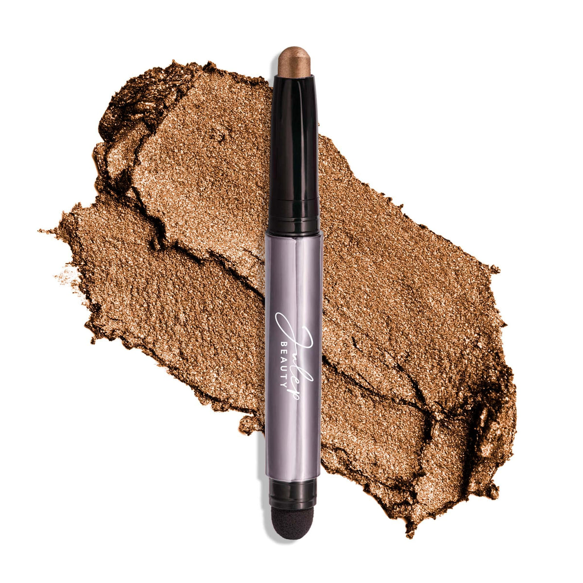 Julep Eyeshadow 101 bronze shimmer swatch shows long-wear color with soft sparkle