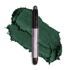 Julep Eyeshadow 101 Evergreen Shimmer swatch shows rich green sparkle for bold lids.