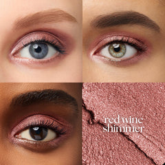 Julep Eyeshadow 101 Red Wine Shimmer swirl demonstrates creamy-to-powder texture
