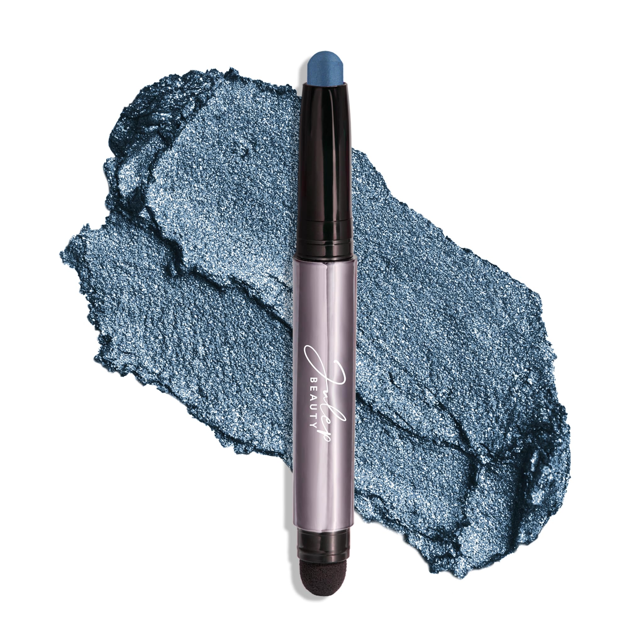 Julep Eyeshadow 101 Sapphire Shimmer stick cap close-up with rich, buildable color.