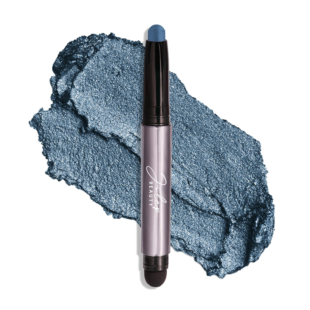 Julep Eyeshadow 101 Sapphire Shimmer stick cap close-up with rich, buildable color.