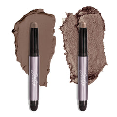 Julep Eyeshadow 101 Taupe Shimmer Stick closeup demonstrates creamy waterproof formula for all-day wear.