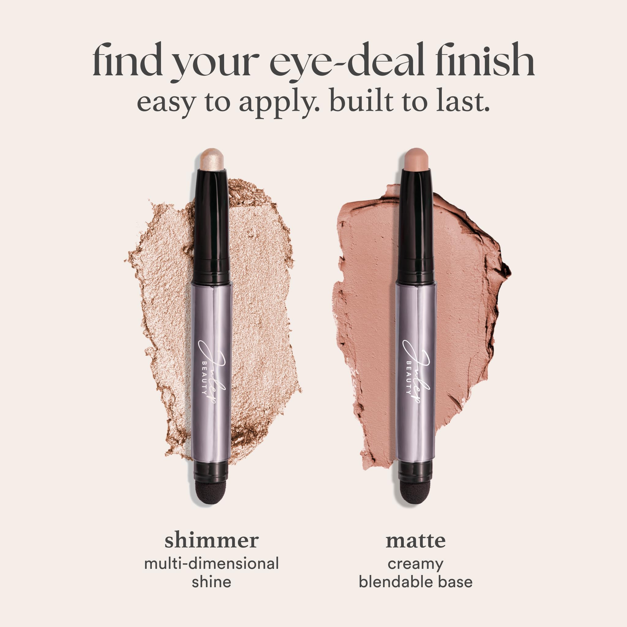 Julep Eyeshadow 101 Travel-friendly stick highlights portable, mess-free application.