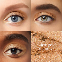 Julep Eyeshadow 101 warm gold shimmer application closeup highlights smooth glide