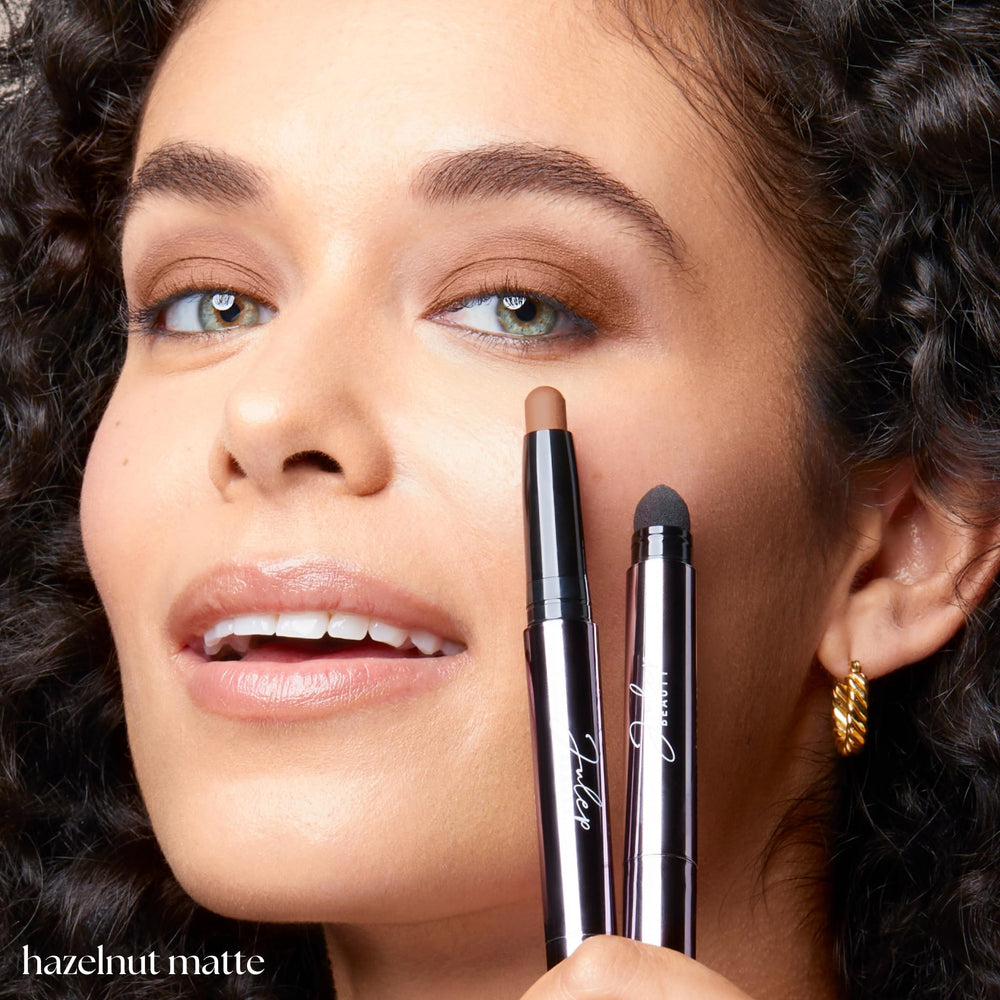 Julep Eyeshadow 101 waterproof finish guards color through activities and humidity.