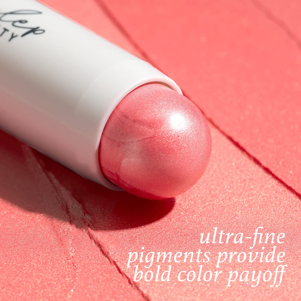 Julep Golden Guava blendable color closeup demonstrates versatility for lips and cheeks.