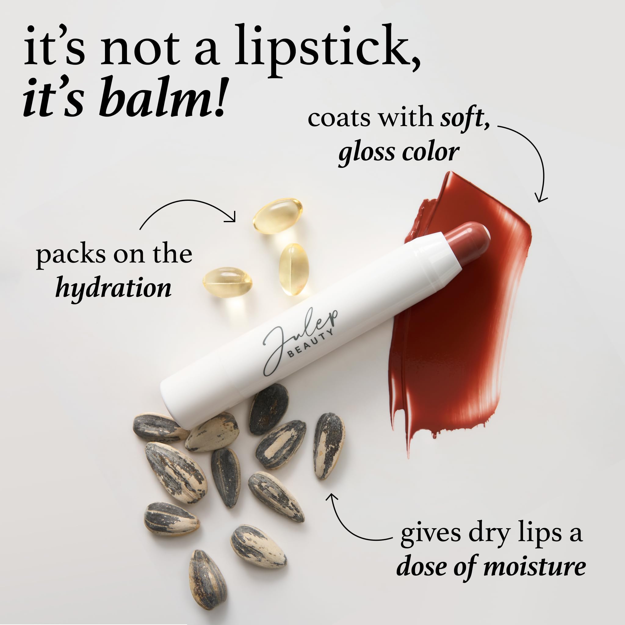 Julep It's Balm Tint Brown Sugar glossy finish enhances natural lip sheen