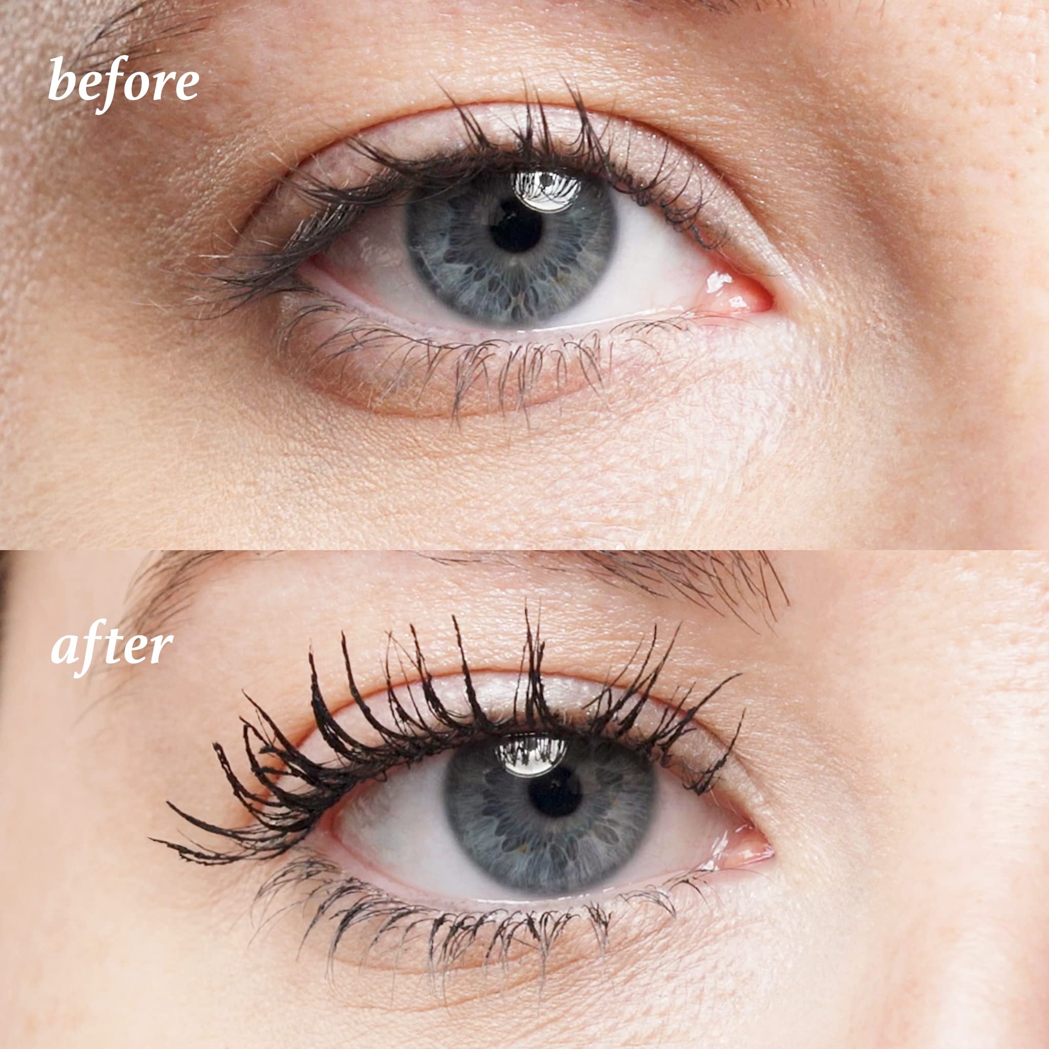 Julep Length Matters mascara brush closeup shows the micro brush for precise definition.