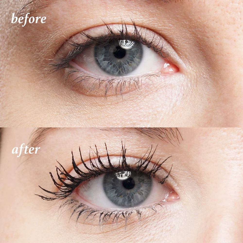Julep Length Matters mascara brush closeup shows the micro brush for precise definition.