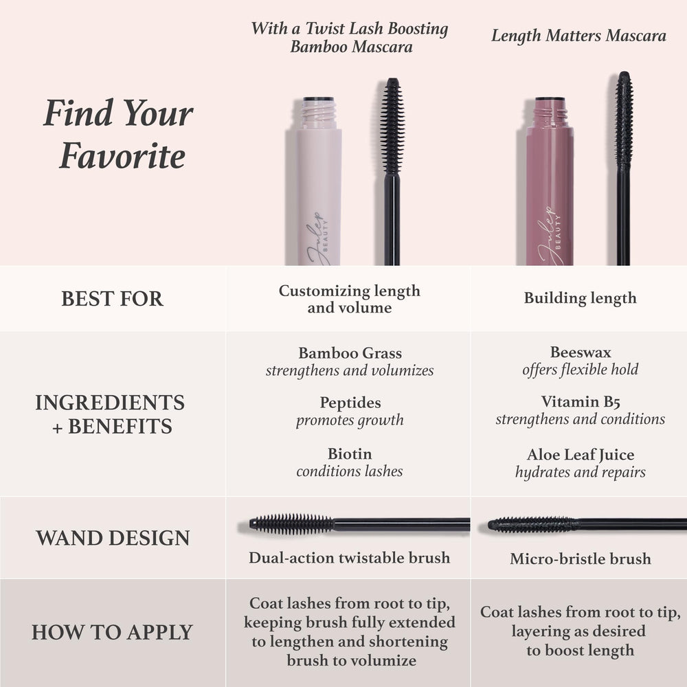 Julep Length Matters compact packaging with black wand ready for layering.