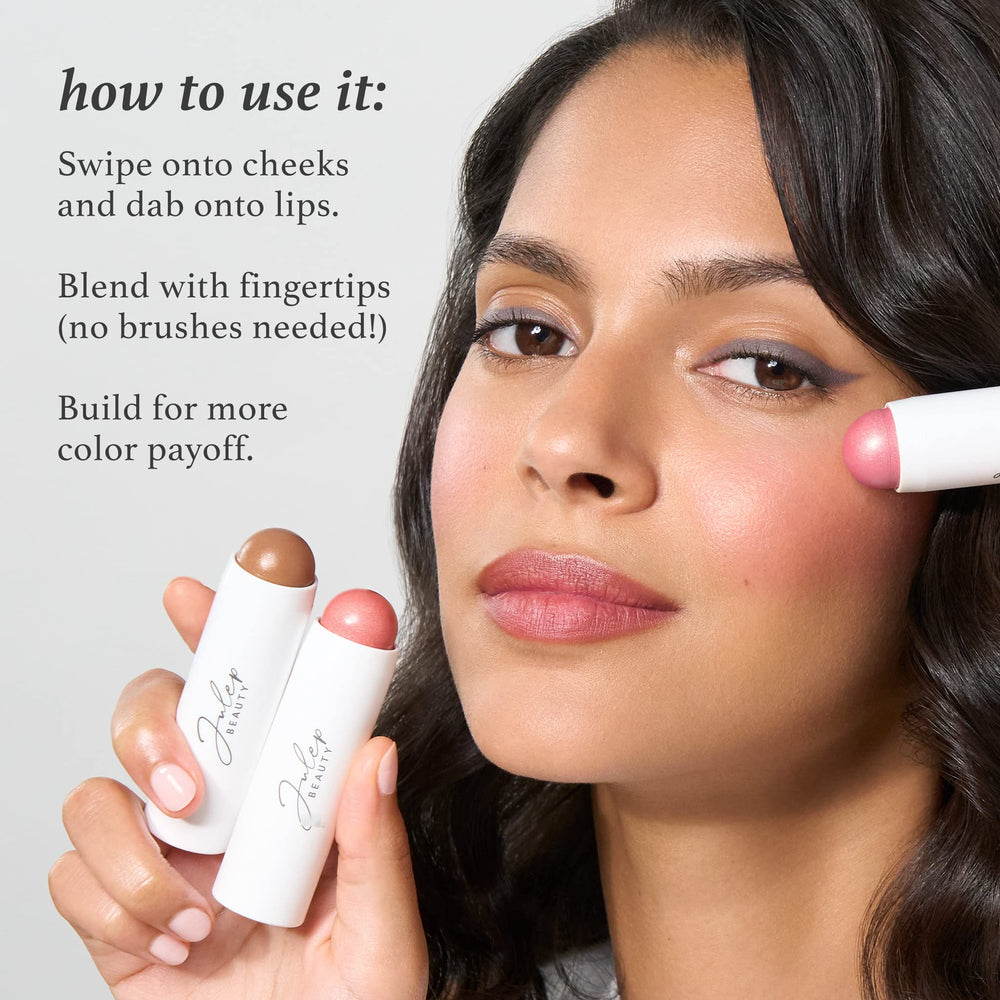Julep Skip The Brush Blush Stick compact purse friendly design