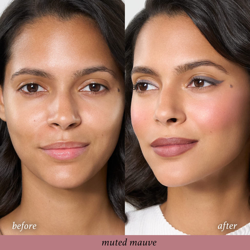 Julep Skip The Brush Blush Stick lip use option with mauve tint