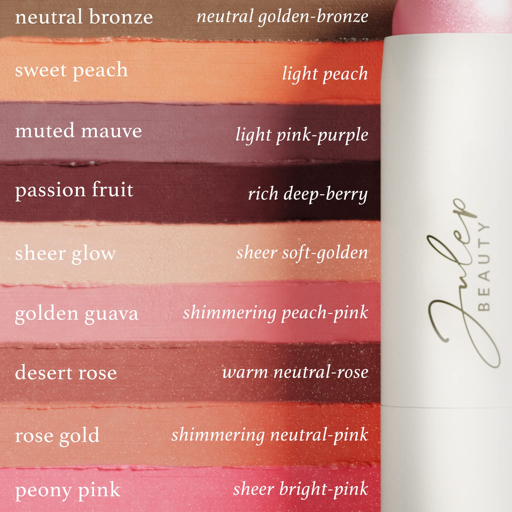 Julep Skip The Brush highlighter-stick closeup highlights soft focus powder.