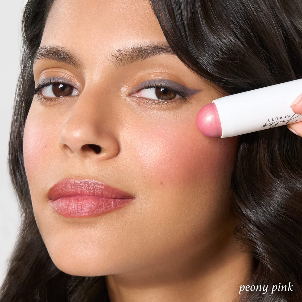 Julep Skip The Brush Peony Pink radiant finish after blending