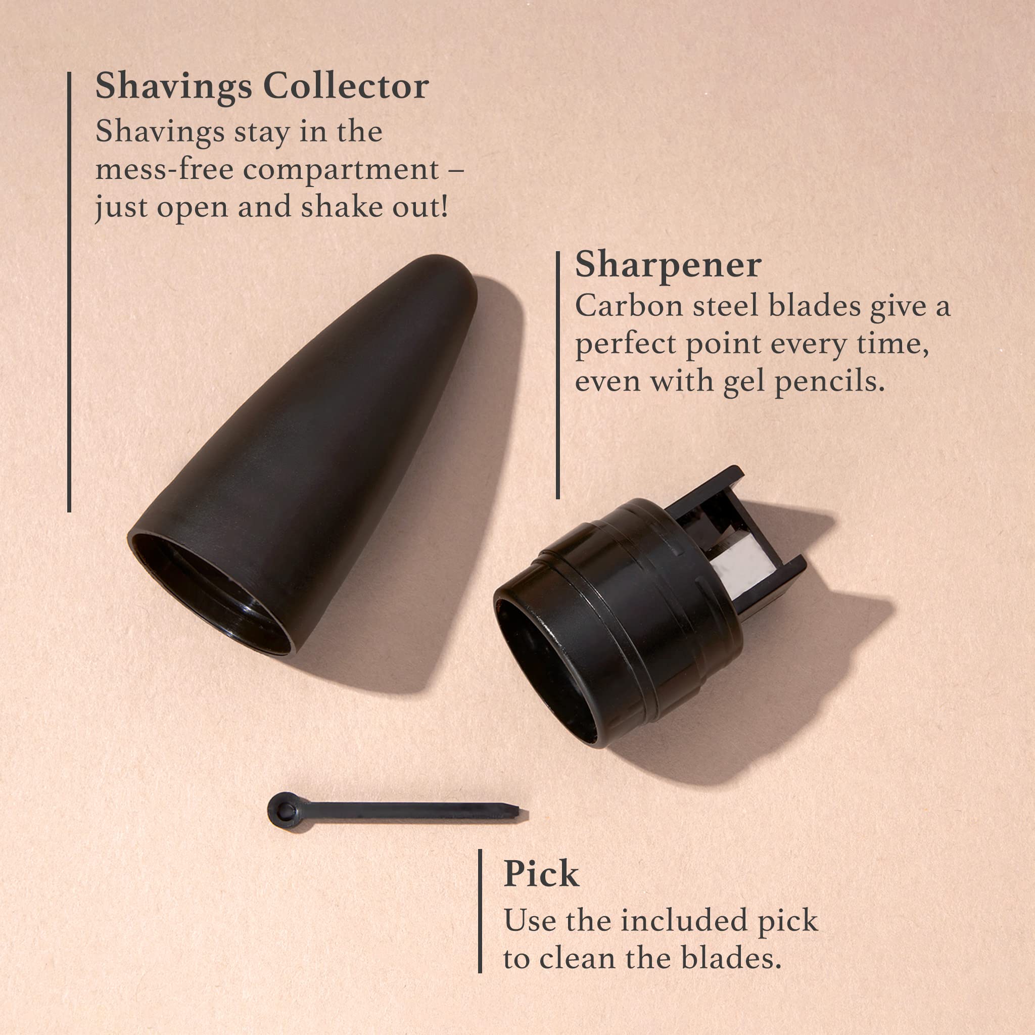 Julep Torpedo sharpener demonstrates lip and eyeliner sharpening versatility