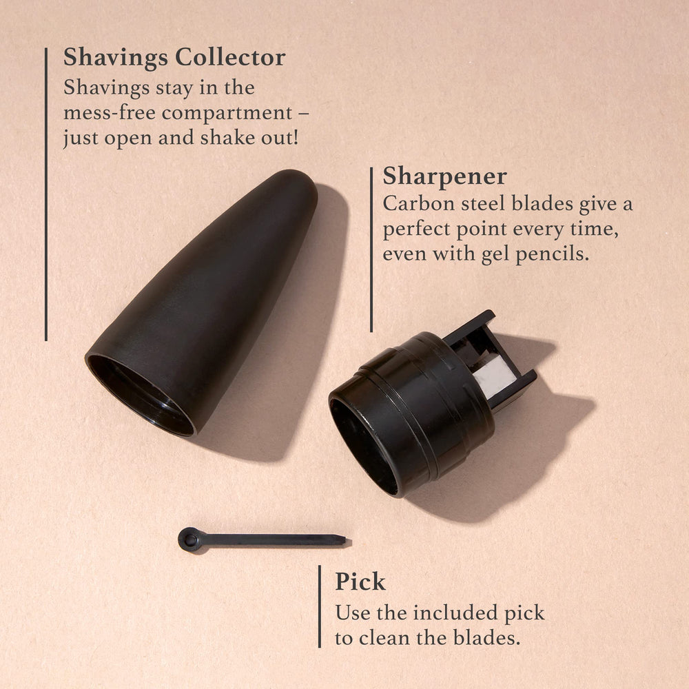 Julep Torpedo sharpener demonstrates lip and eyeliner sharpening versatility