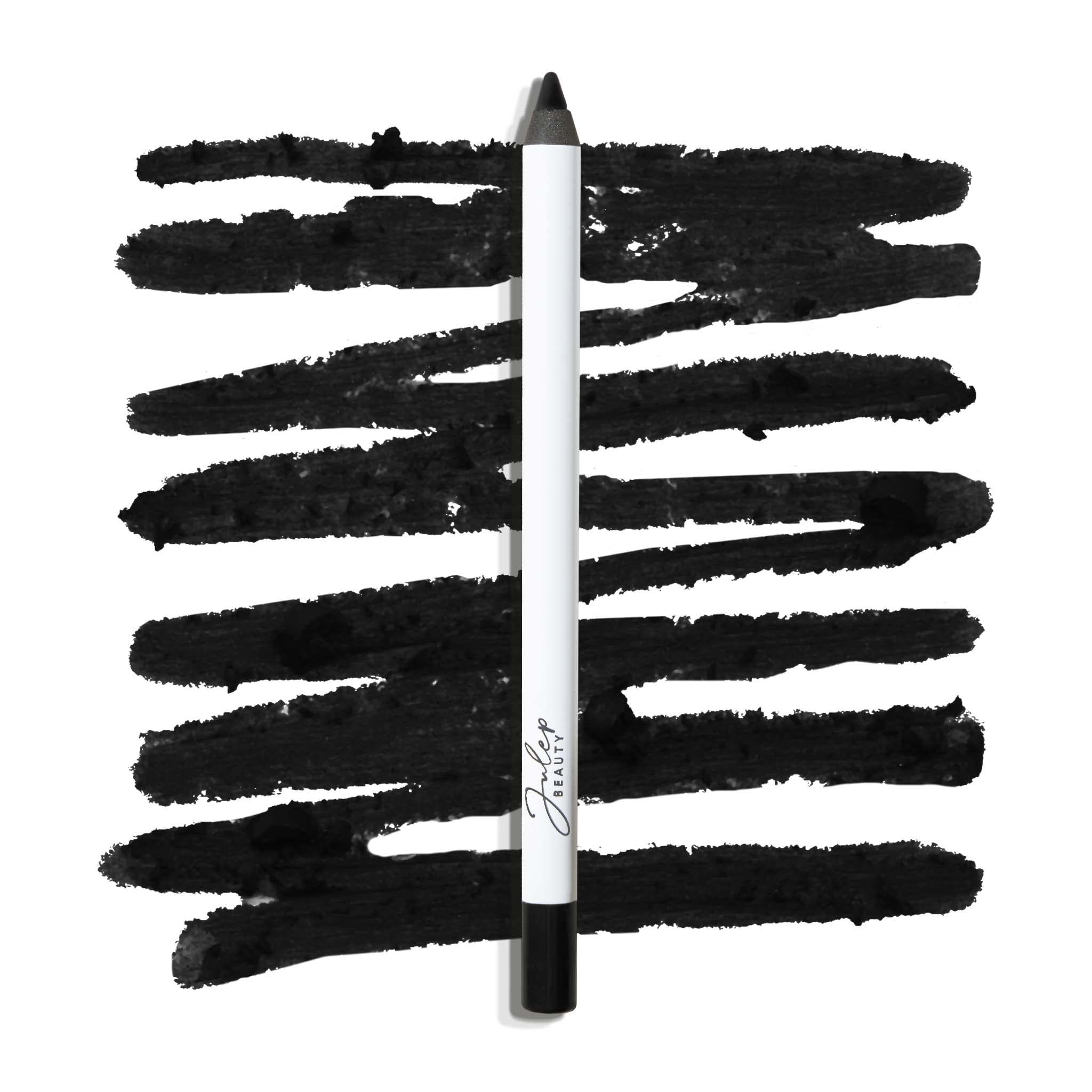 Julep When Pencil Met Gel Blackest Black swatch demonstrates bold, long-lasting color for confident eyes.