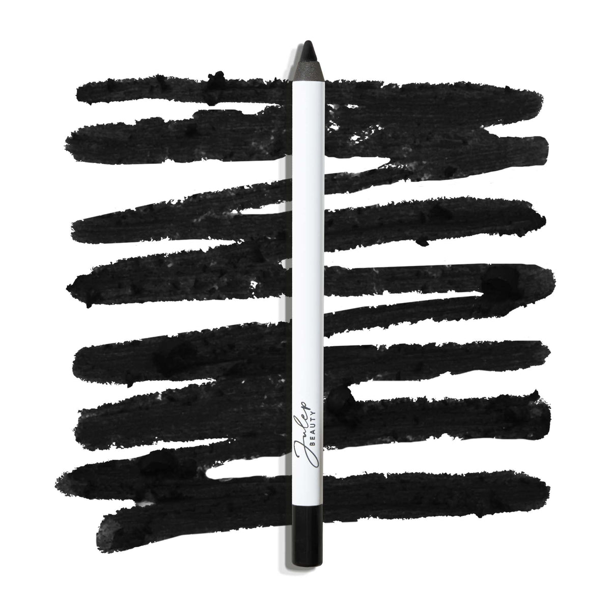 Julep When Pencil Met Gel Blackest Black swatch demonstrates bold, long-lasting color for confident eyes.