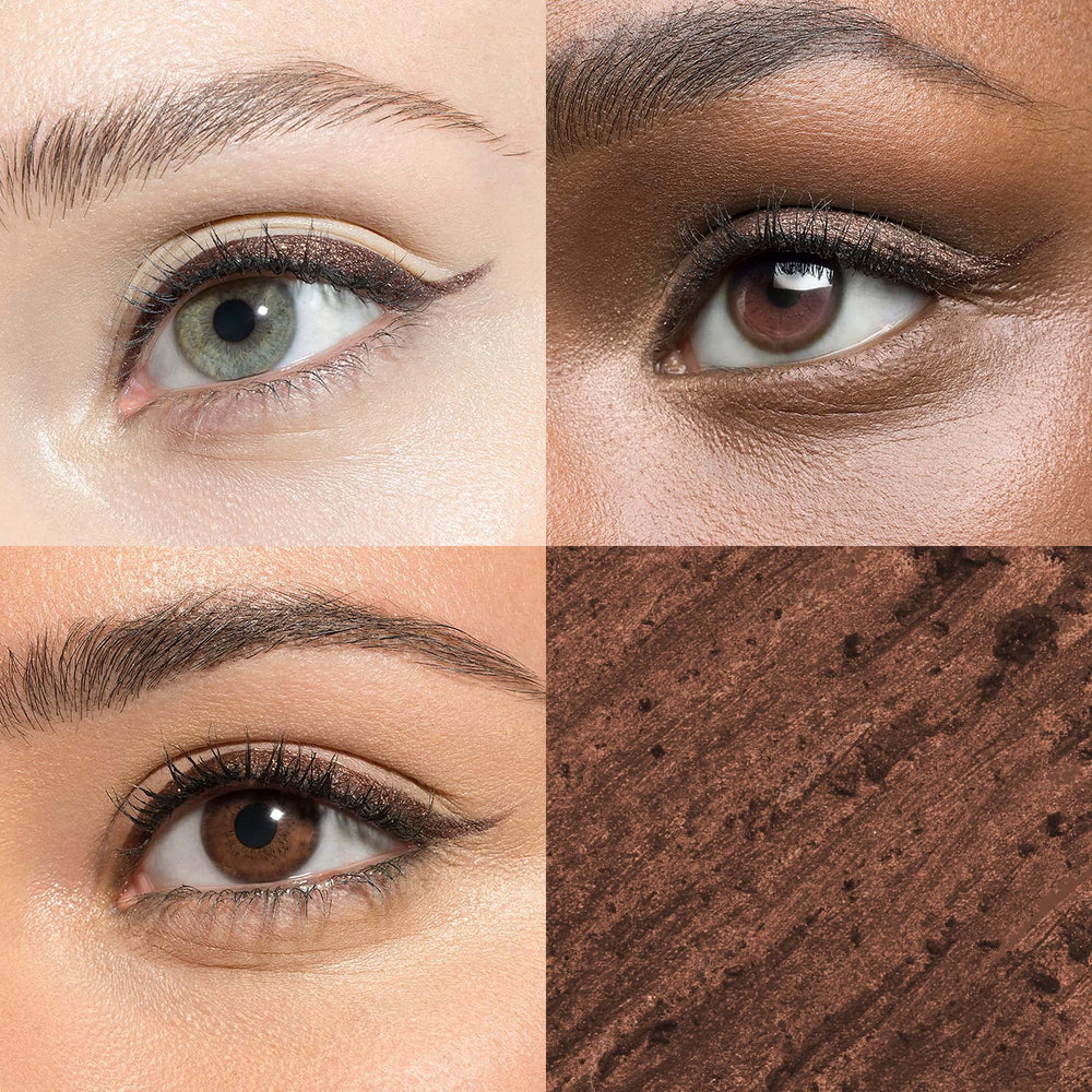 Julep bronze shimmer gel liner on waterline for subtle daytime look and wear