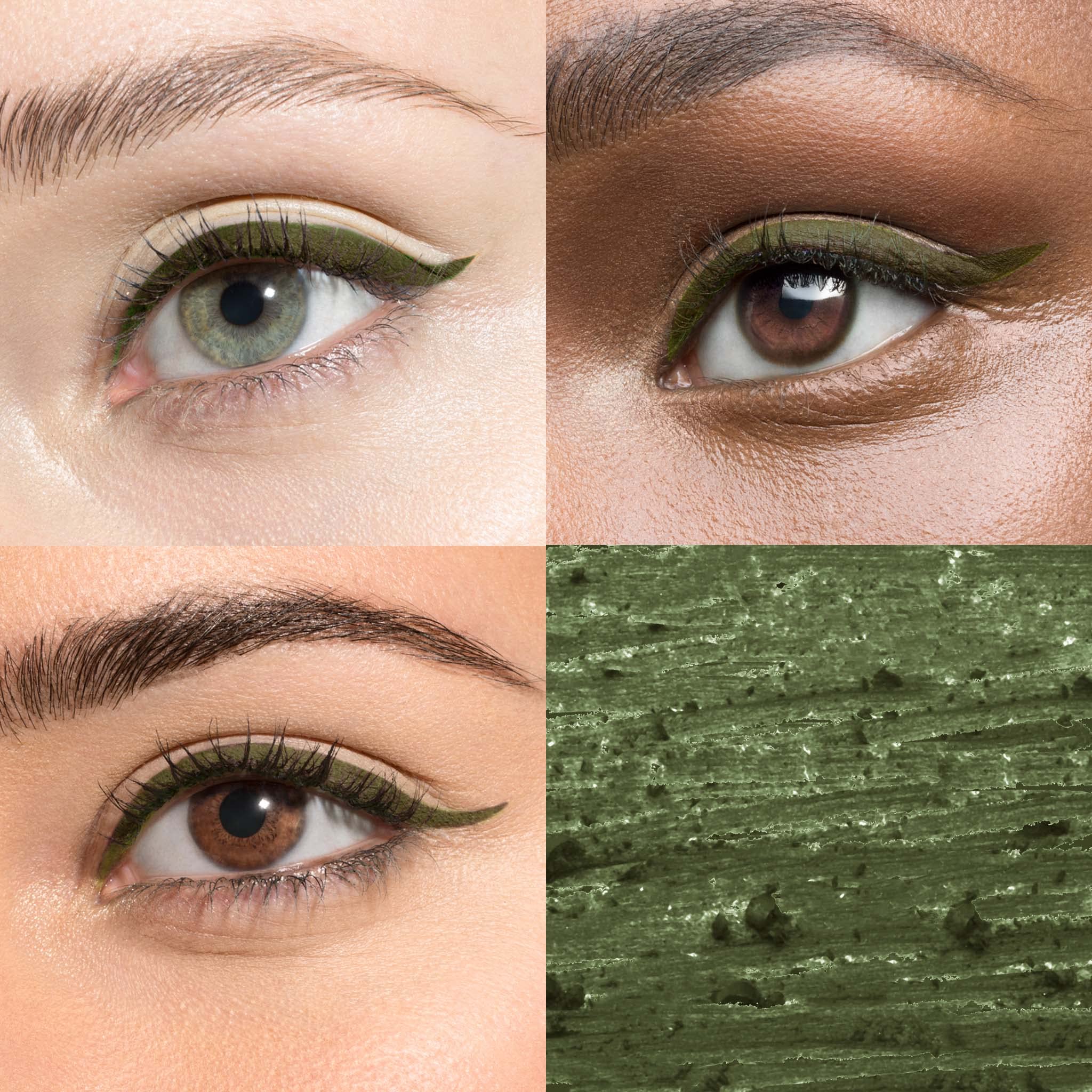 Julep When Pencil Met Gel camo green matte close-up demonstrates smooth glide.