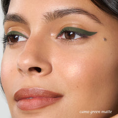 Julep When Pencil Met Gel camo green matte sharpened tip ready for precise line.