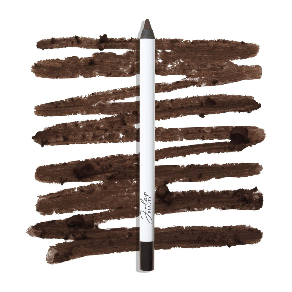 Julep When Pencil Met Gel rich brown swatch shows rich, longwear color