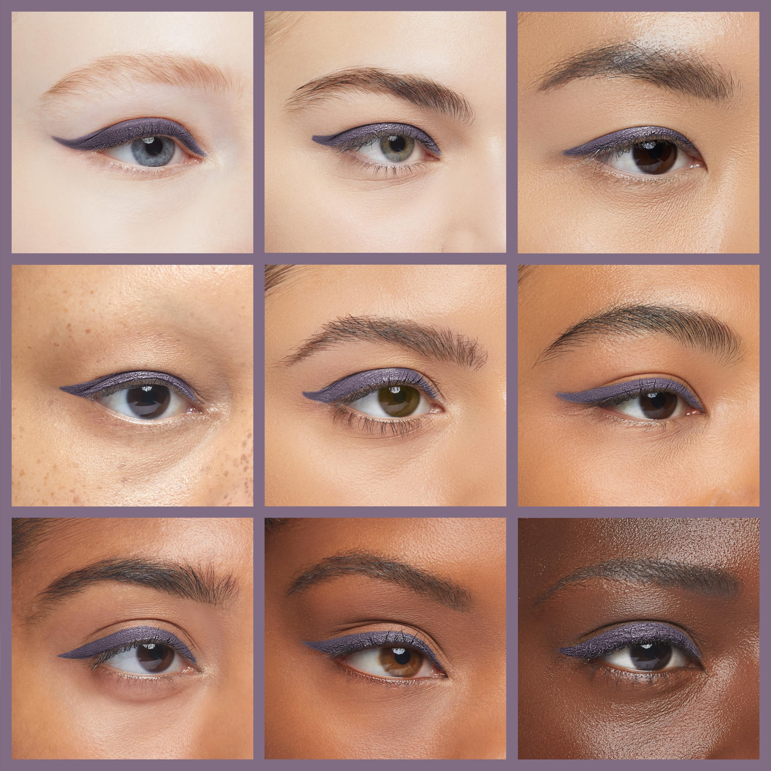 Julep When Pencil Met Gel Smoky Plum waterproof formula demonstrates all-day wear.