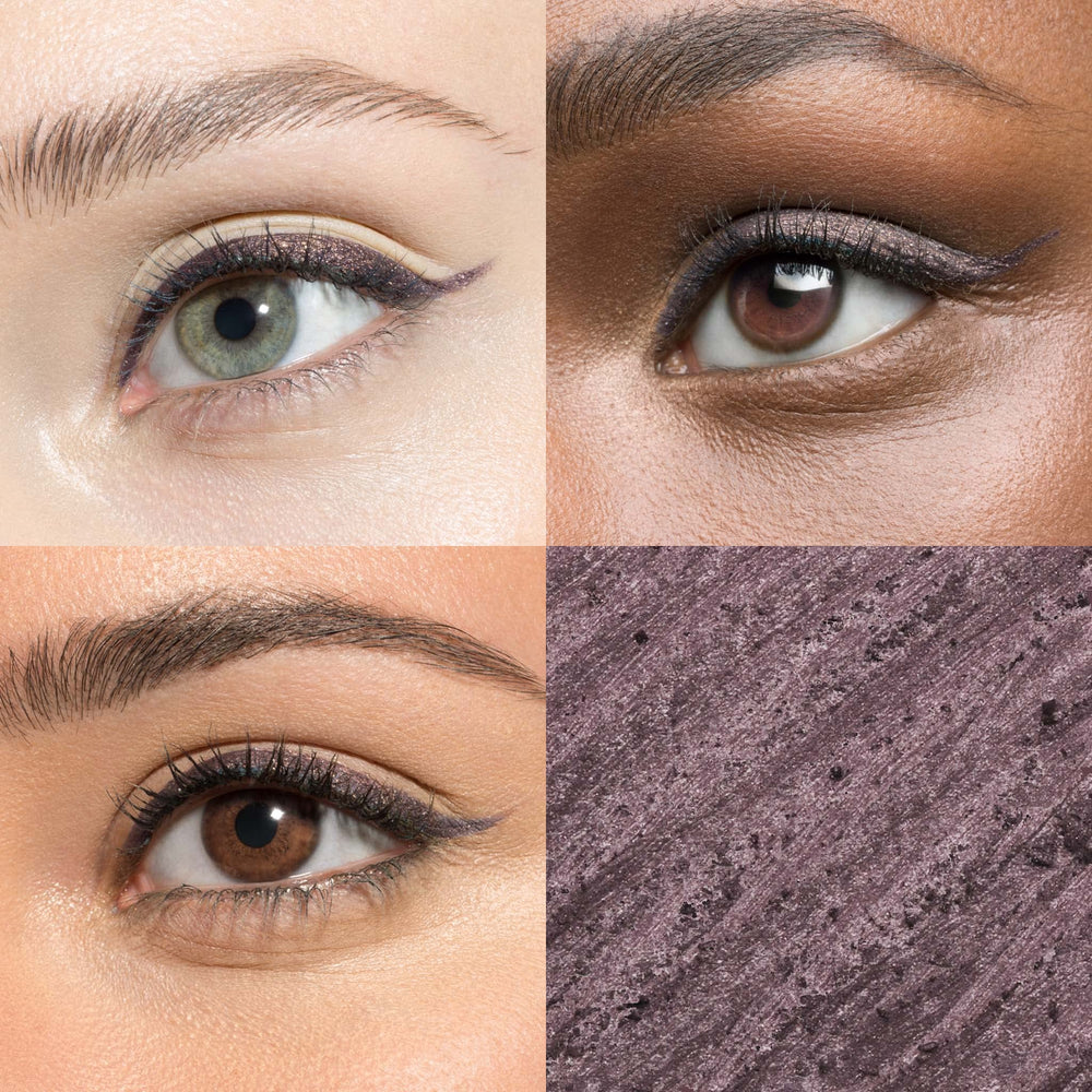 Julep When Pencil Met Gel smoky taupe shimmer swatch showing neutral glam.