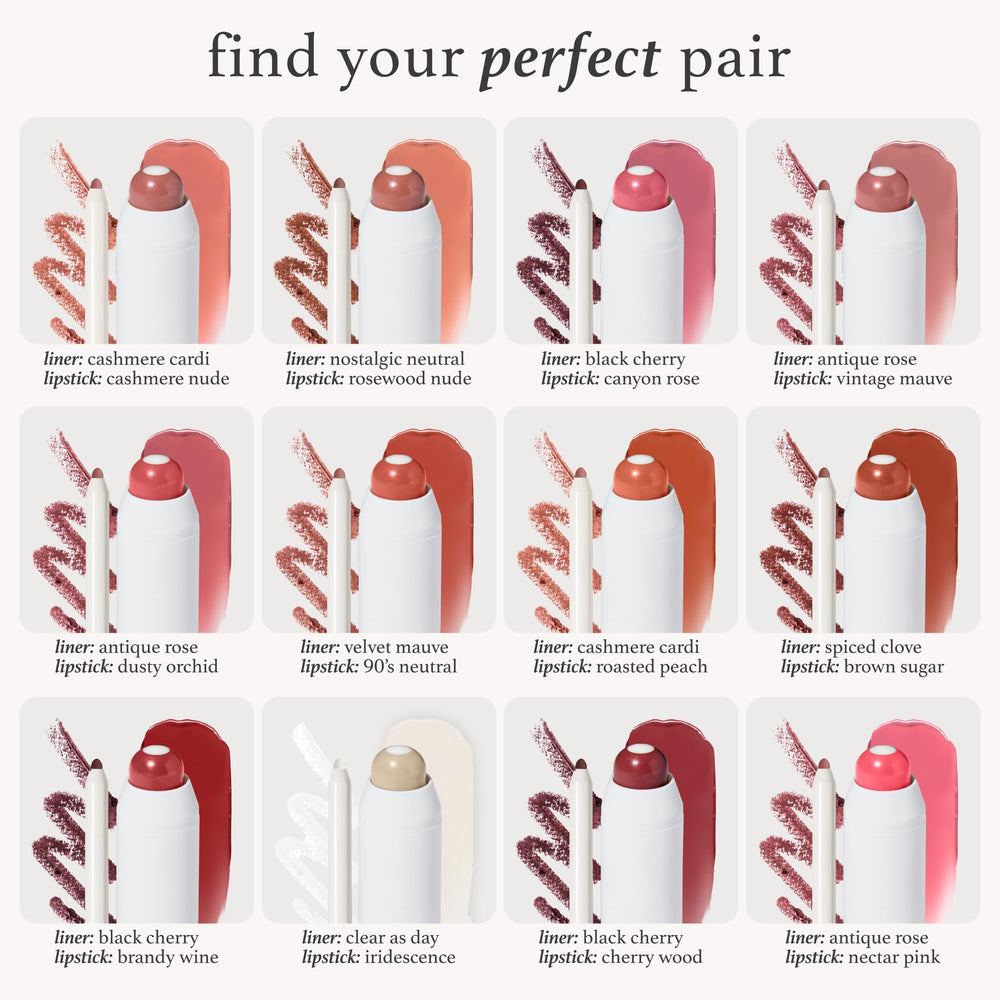 Julep lip liner packaging emphasizes clean, vegan, cruelty-free promise.