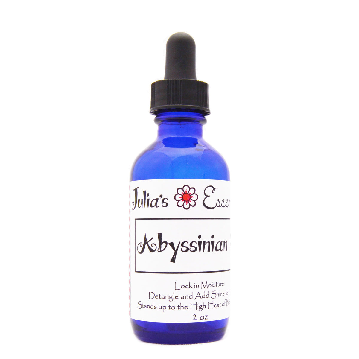 Julia's Essentials Abyssinian Oil bottle-pour for quick non-greasy hydration and shine